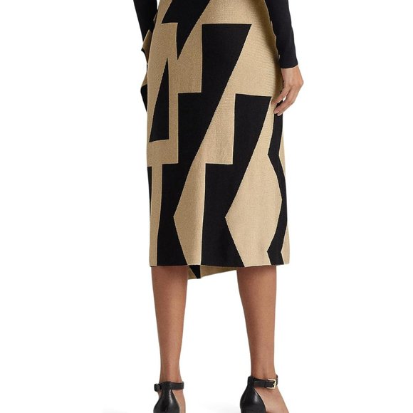 Lauren Ralph Lauren Women's Geo-Print Cotton-Blend Pencil Skirt - Picture 3 of 6
